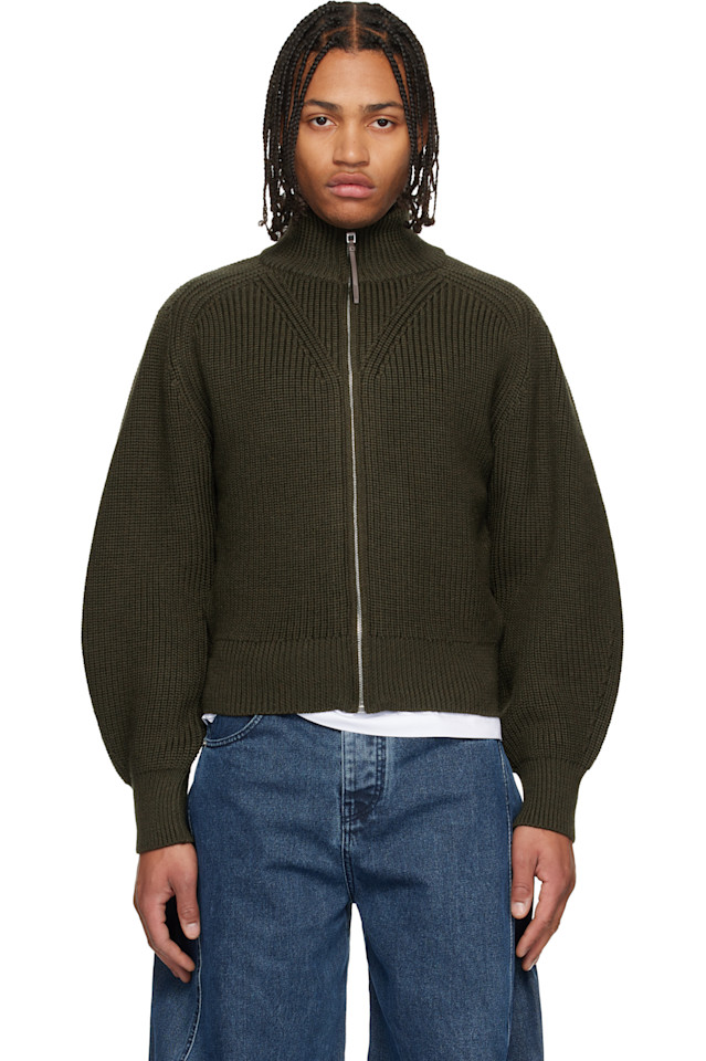 

Jacquemus Зеленая спортивная куртка "le cardigan zippe merino"