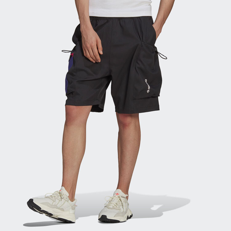 Шорты мужские Adidas Originals с накладными карманами, черный — фото 2