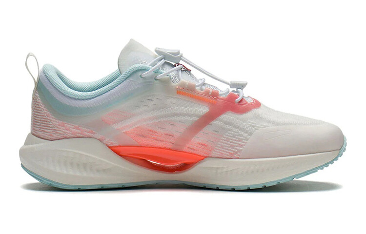 Суперлегкие 19 Детские кроссовки GS Low-top Шампанское Белый/Флуоресцентный Оранжевый/Синий Lining Young — фото 2