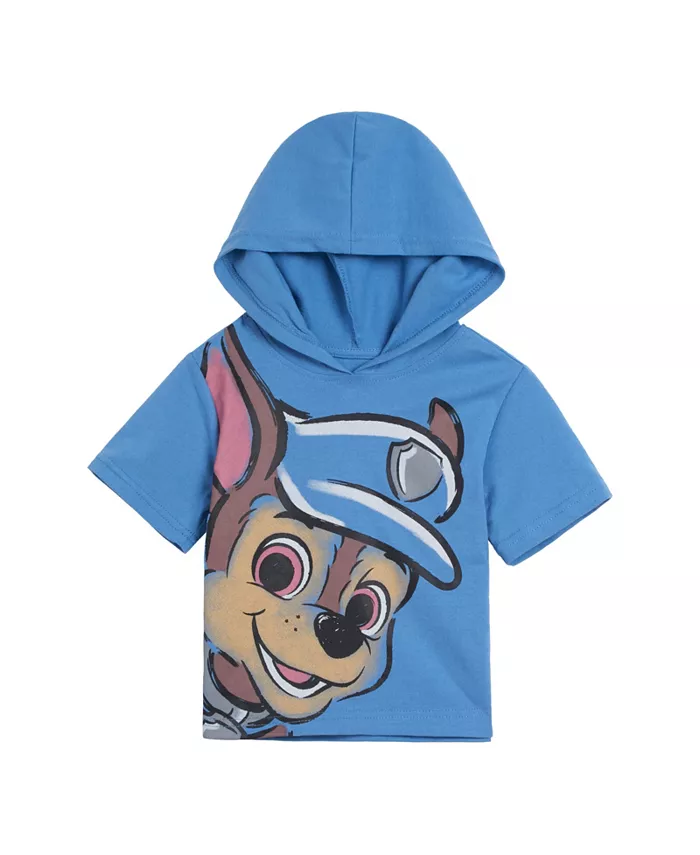 Детский худи и шорты из велюра для мальчиков Paw Patrol, синий — фото 2