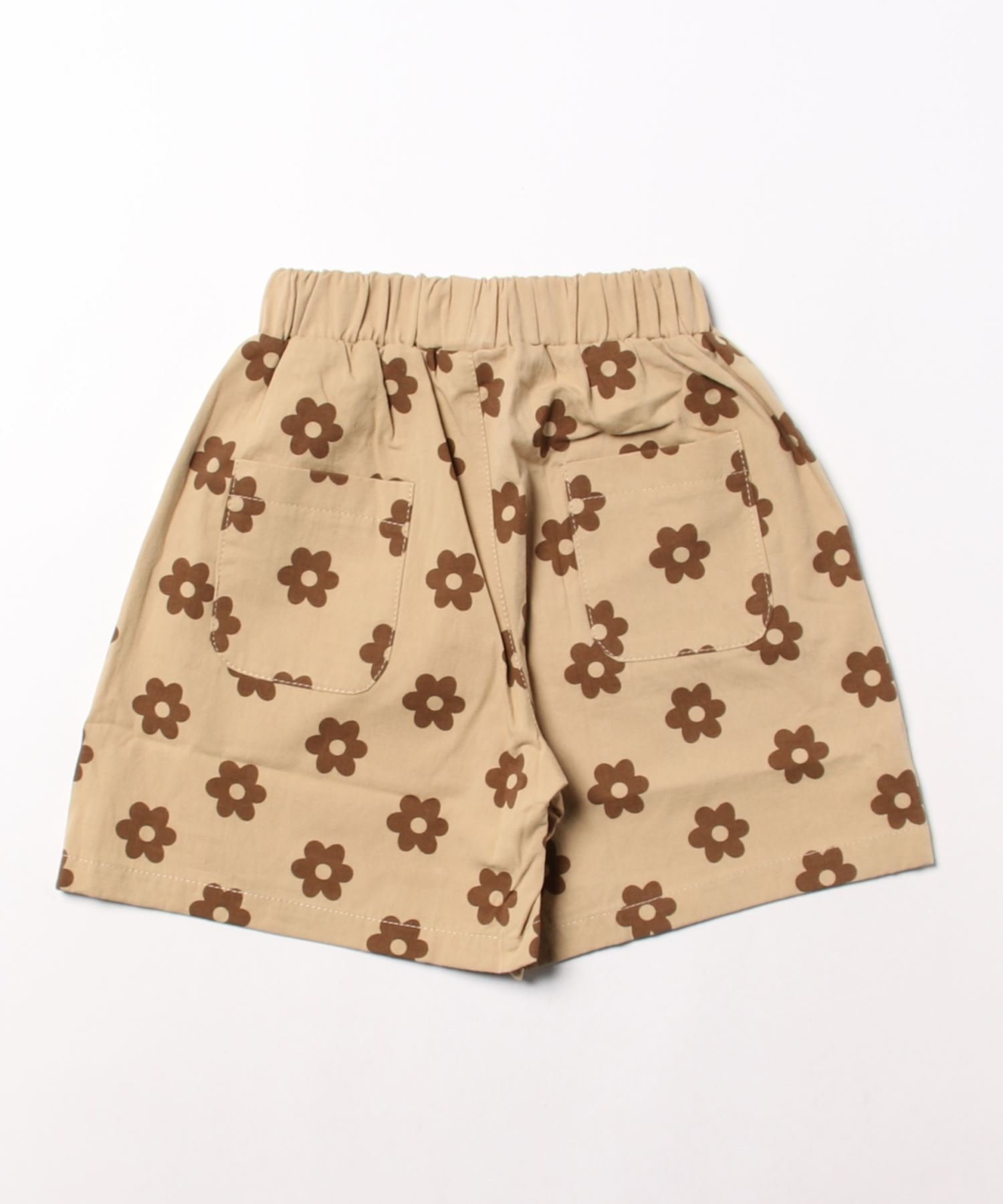 Корейская детская одежда, милые шорты с цветочным принтом Aimoha Kids, Dark beige — фото 2