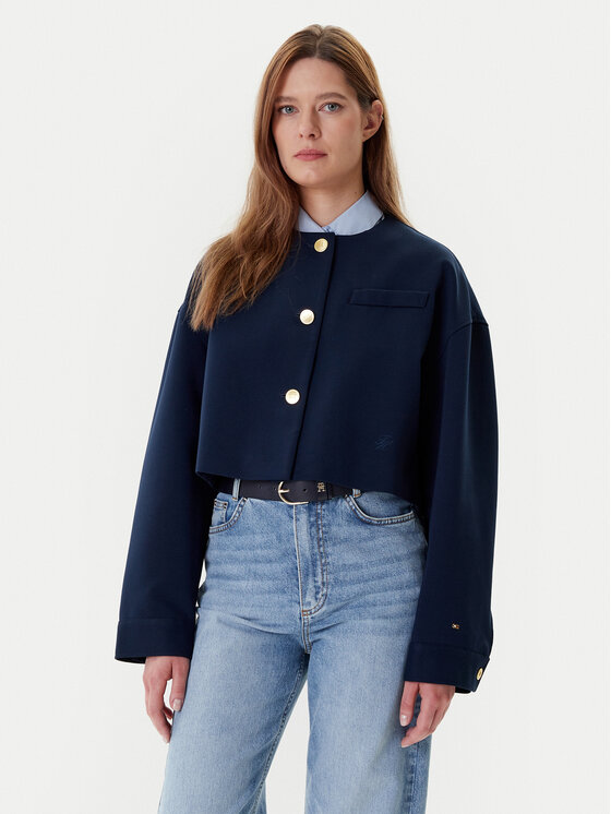 

Куртка свободного кроя WW0WW46519 Tommy Hilfiger, синий