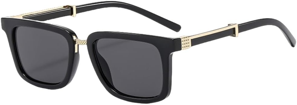 

Ретро-солнцезащитные очки квадратной формы 2027 года для женщин и мужчин. Модные солнцезащитные очки, простые и актуальные, с защитой от УФ-излучения UV400 MTZJH, Black Black