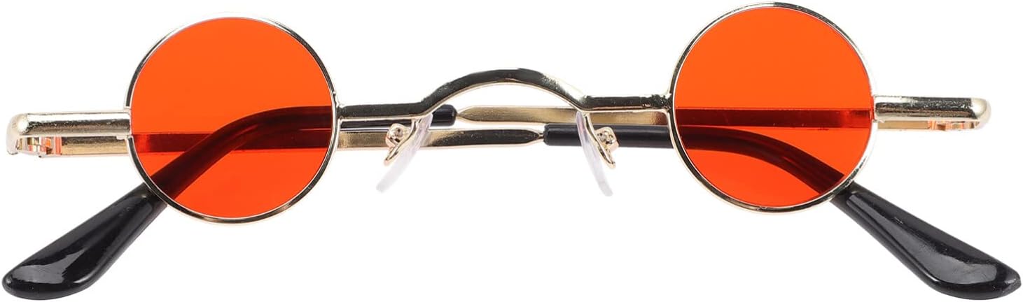 

Солнцезащитные очки STOBOK в стиле панк с металлической круглой оправой, защитой от УФ-излучения, ретро-стиль, круглые, для мужчин и женщин, идеально подходят для вечеринок, фестивалей и уникальных фотосессий