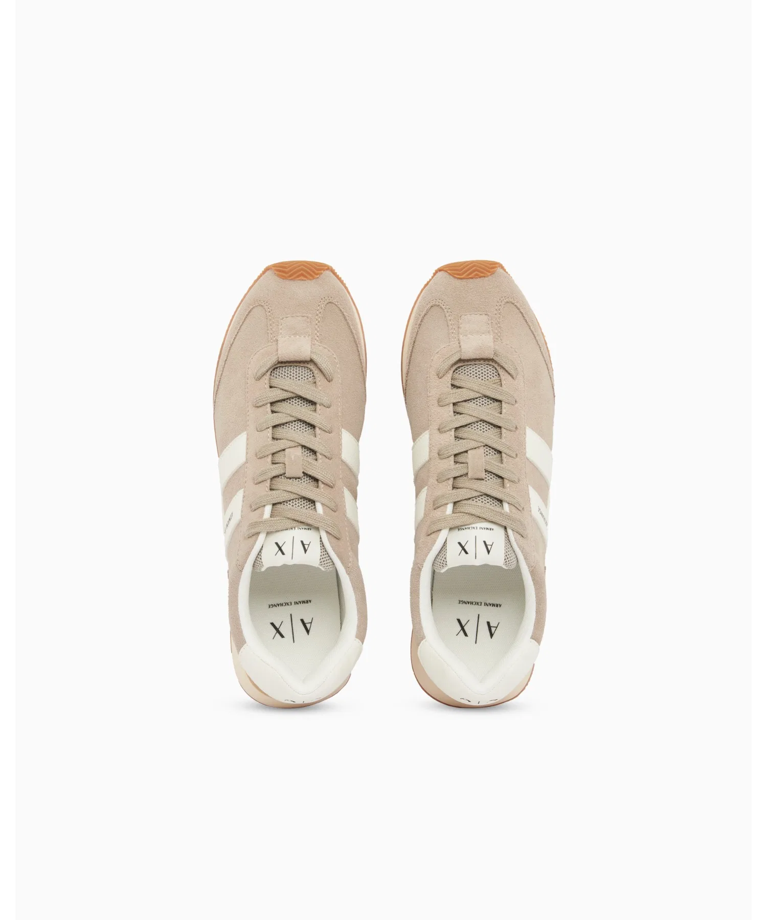 【A|X Armani Exchange】Замшевые кроссовки AX с логотипом и шнуровкой — фото 3