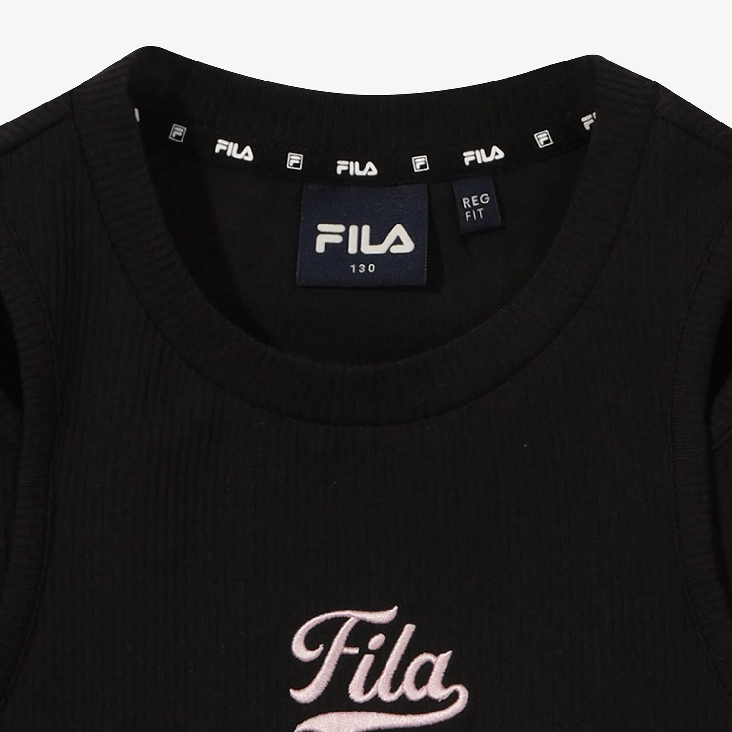 Детская футболка с разрезами чёрного цвета от Fila Kids — фото 2