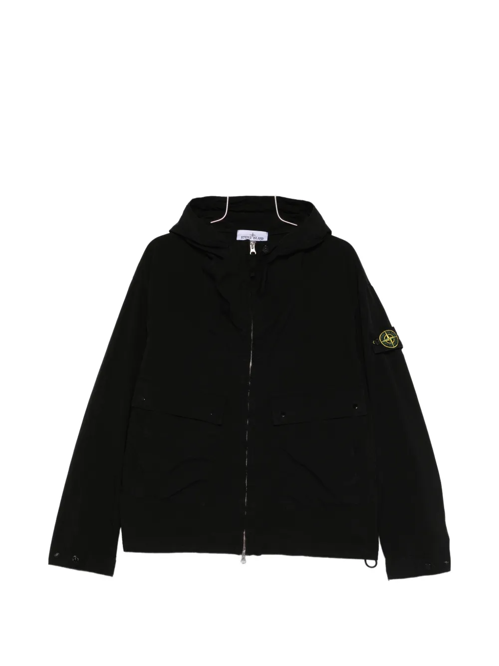 

Куртка с капюшоном на молнии Stone Island, черный