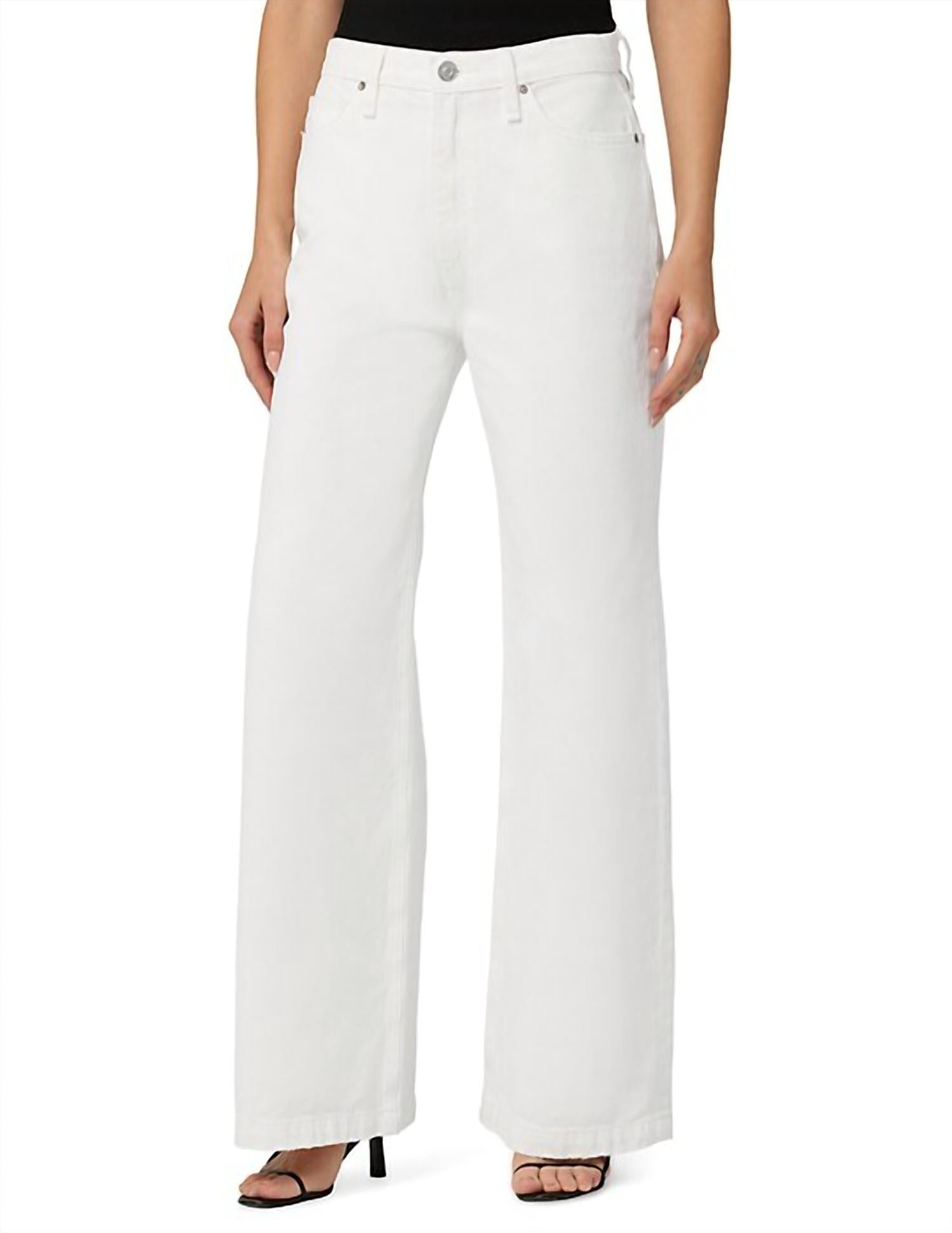 

Джинсы Jodie 5 Pocket High Rise Wide Leg в белом цвете Hudson