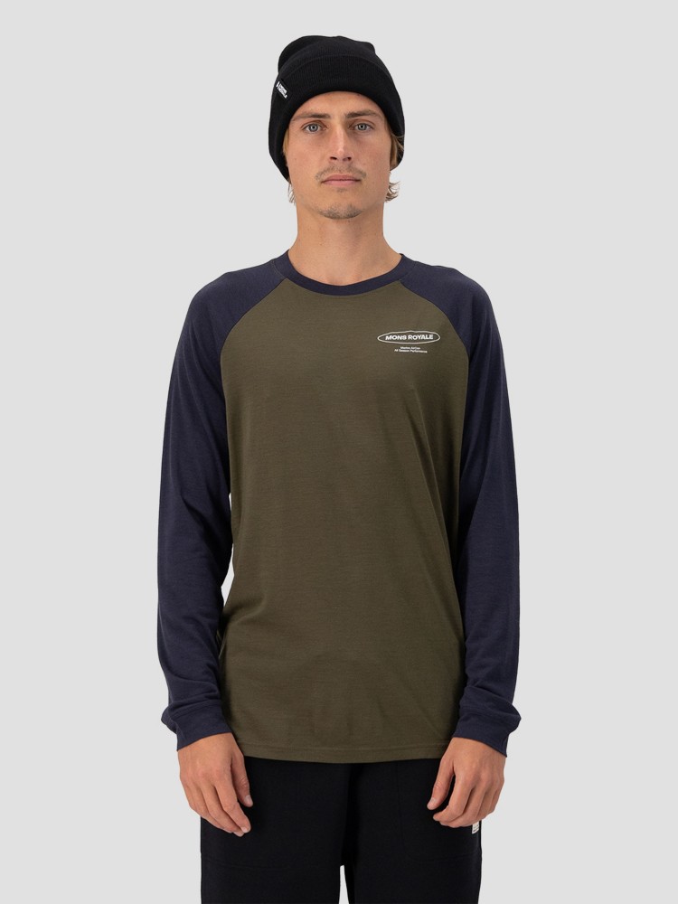 

Функциональная рубашка Mons Royale Icon Merino Raglan Funktionsshirt, dark olive/9 iron, Хаки, Функциональная рубашка Mons Royale Icon Merino Raglan Funktionsshirt, dark olive/9 iron