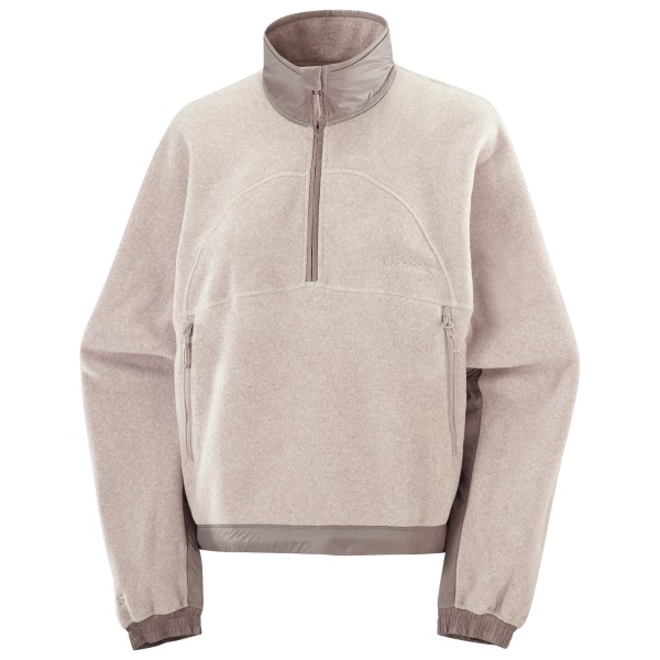 

Женский укороченный флисовый пуловер с молнией до середины груди из цветного флиса Salomon, мультиколор