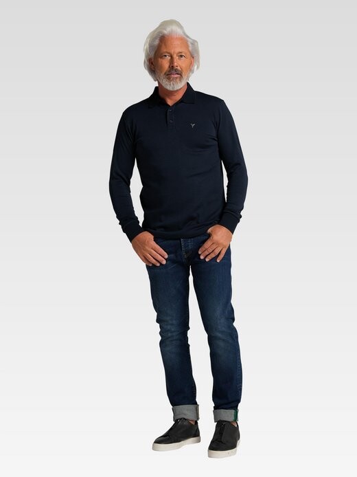 

Рубашка-Поло с длинными рукавами corneanu Carlo Colucci, синий