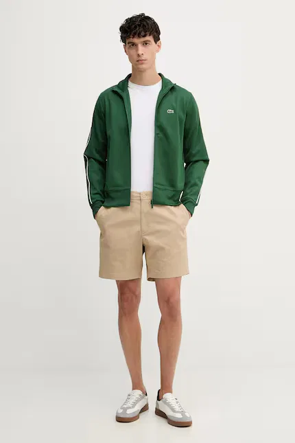 Шорты бавелняные с эластаном Lacoste, бежевый — фото 2