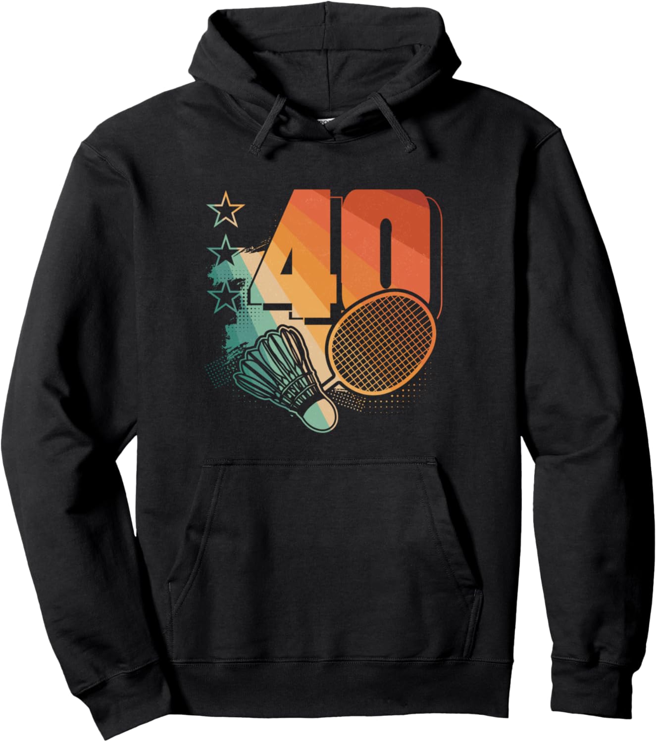 

Худи с надписью «40-летие бадминтониста» 40 Year Old Birthday Apparel Badminton Boy B-Day, черный