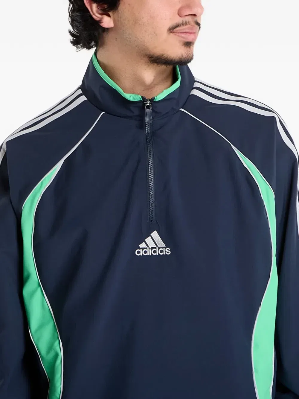 Свитер Teamgeist на молнии до середины груди Adidas, синий — фото 4
