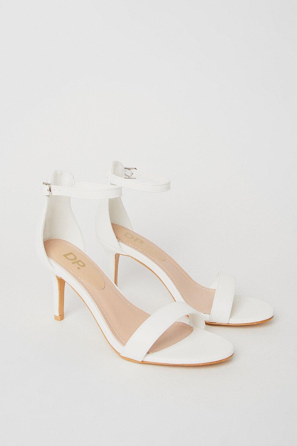 Босоножки Tasha на низком каблуке-шпильке Dorothy Perkins, белый — фото 3