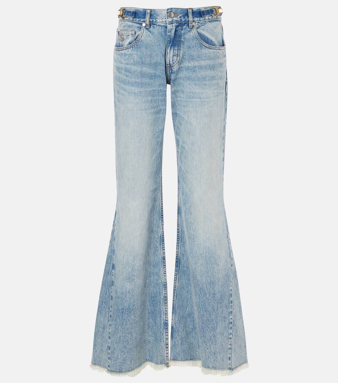 

Расклешенные джинсы с низкой посадкой Stella Mccartney, цвет vintage blue denim