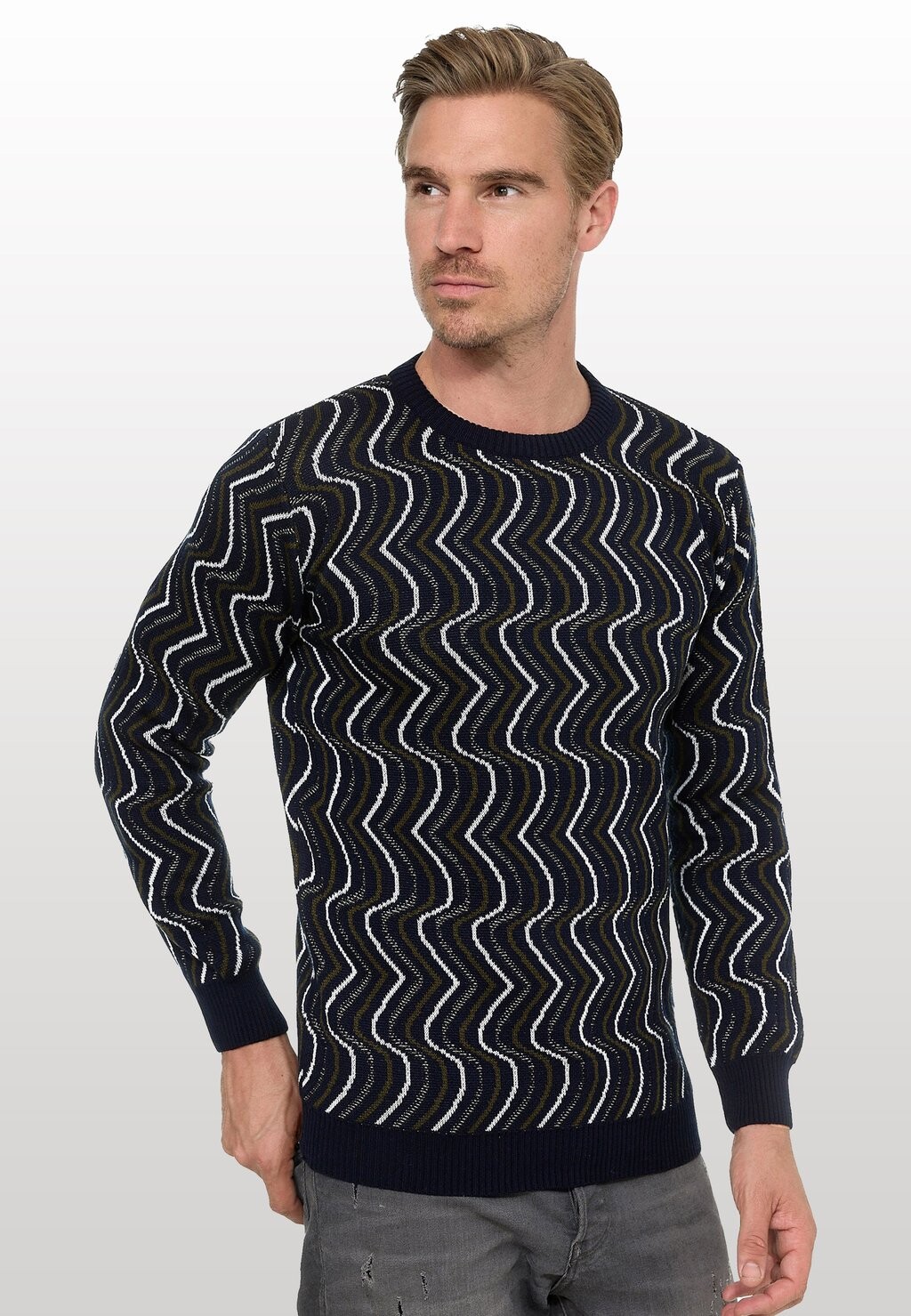 

Вязаный свитер PULLOVER Rusty Neal, цвет marine