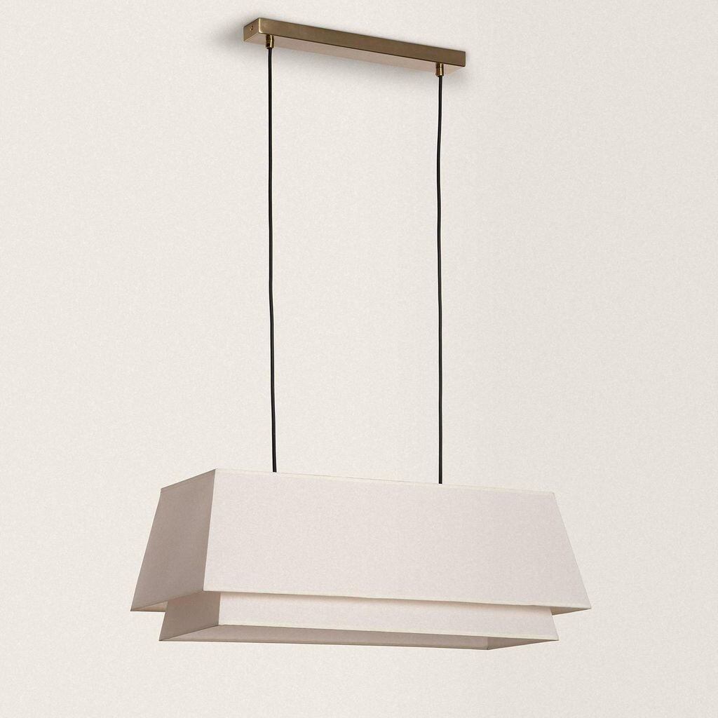 

Подвесной светильник из металла и ткани Adra Beige LEDKIA, бежевый