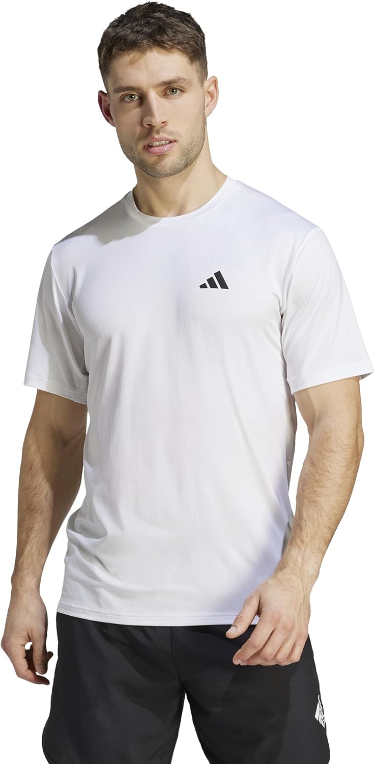 

Мужская футболка с коротким рукавом, Train Essentials Stretch Training BXH44 Adidas, белый/черный