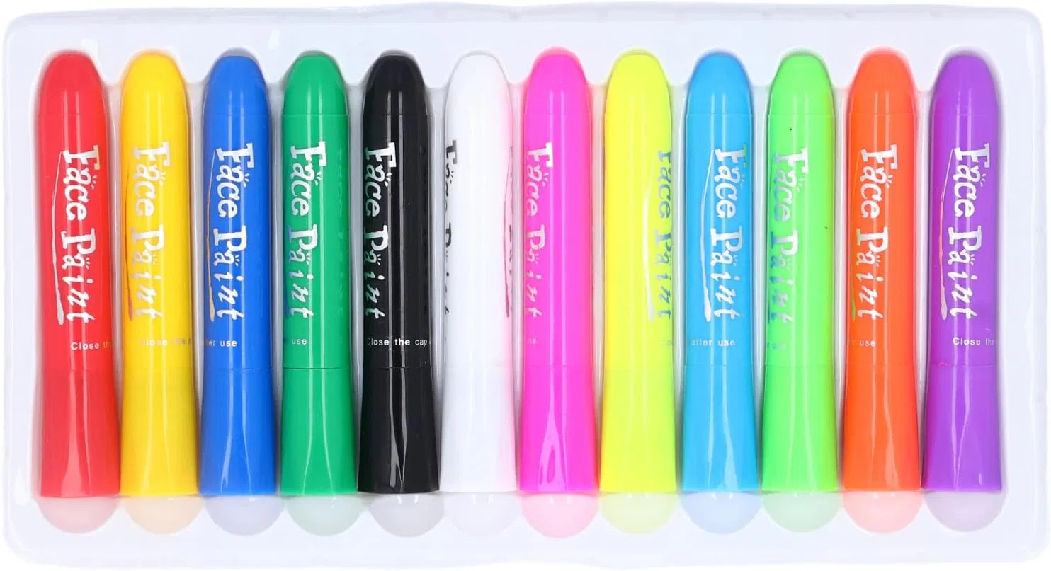 Набор карандашей для лица и тела Glow in the Dark Zoeyilan, 12 цветов, по 10 г