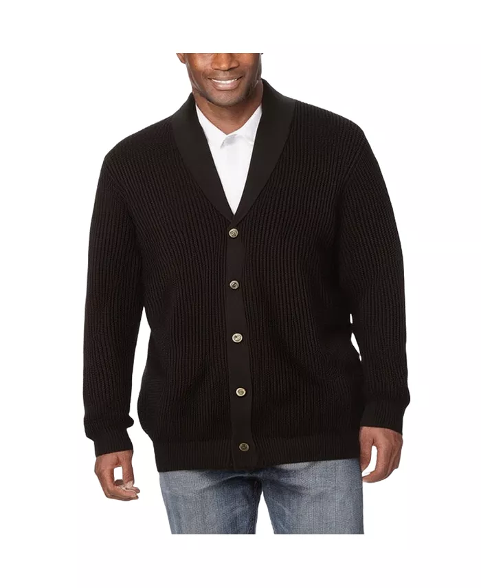 

Кардиган с воротником-шалью Big & Tall Shaker Knit KingSize, черный