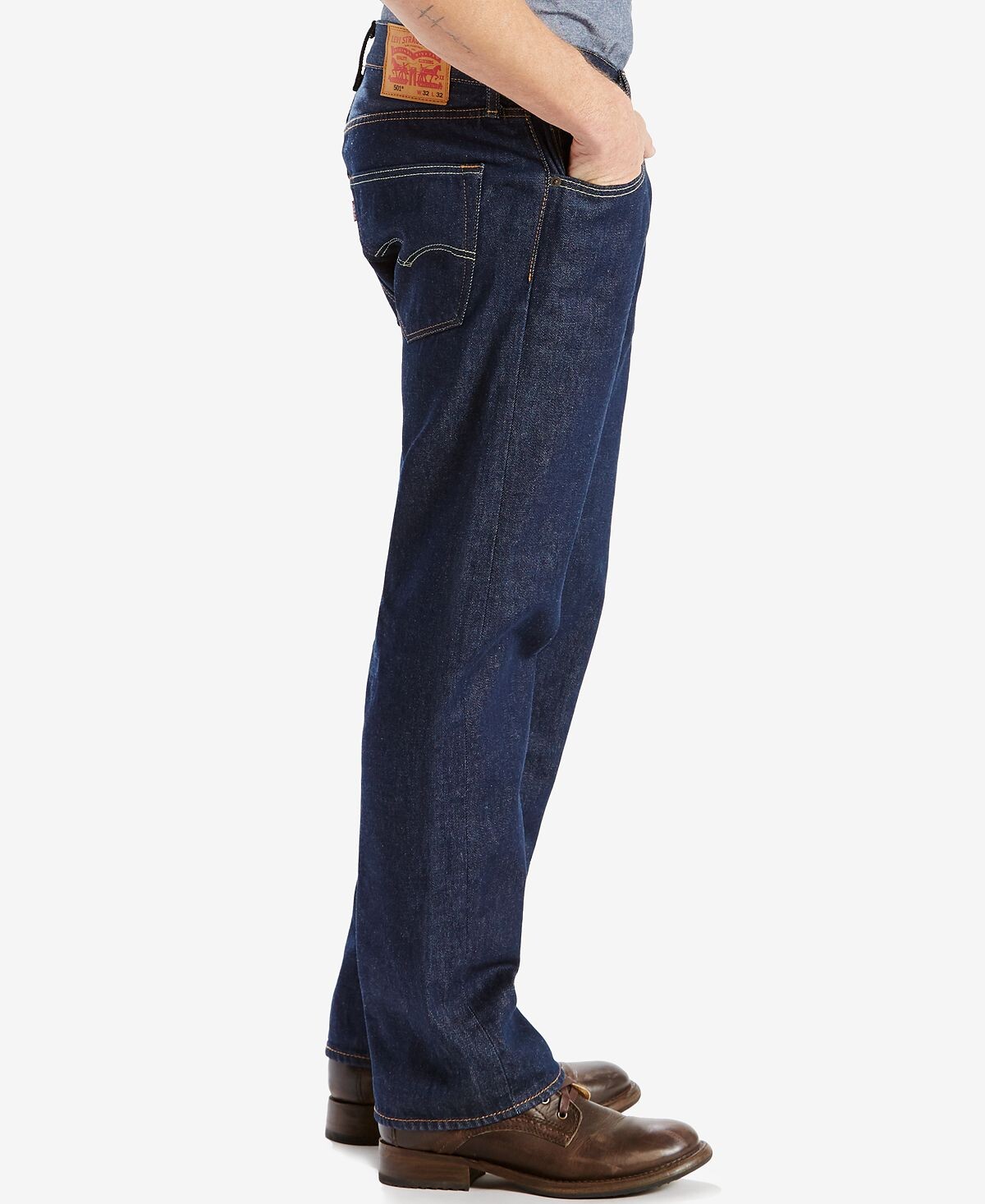 Мужские эластичные джинсы с пуговицами 501 Original Fit Fly Levi's — фото 3