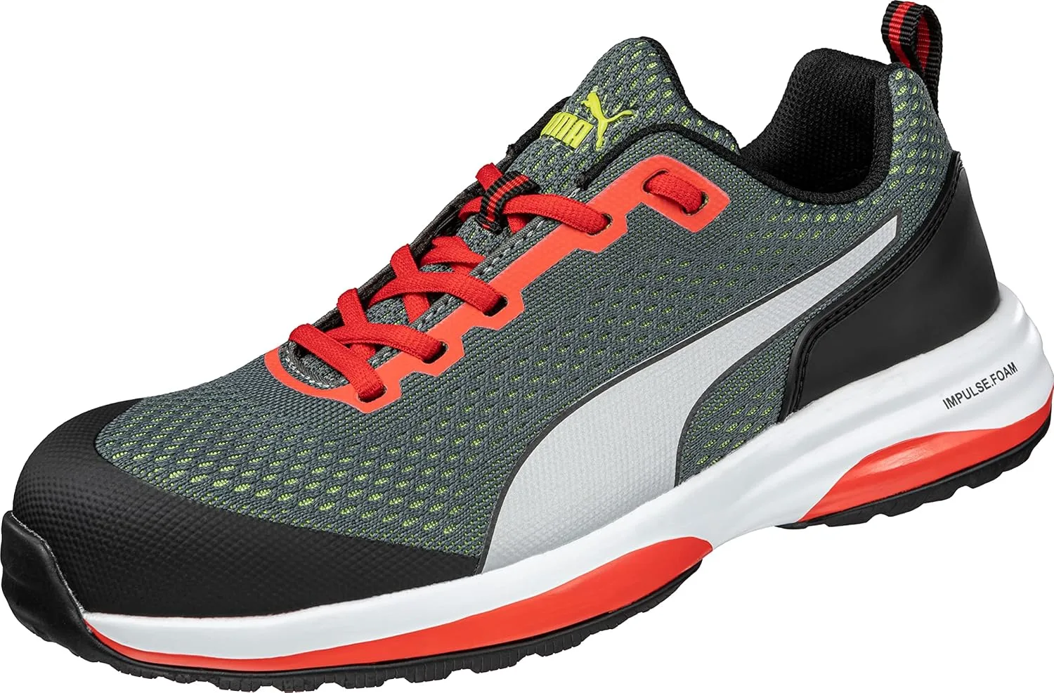 Защитные кроссовки PUMA Speed Low S1P ESD с защитным носком и противоскользящим покрытием, зеленый