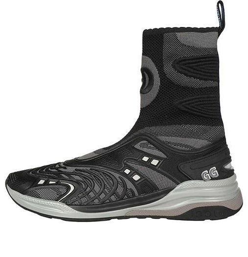 

Кроссовки ultrapace r mid 'black grey' Gucci, черный