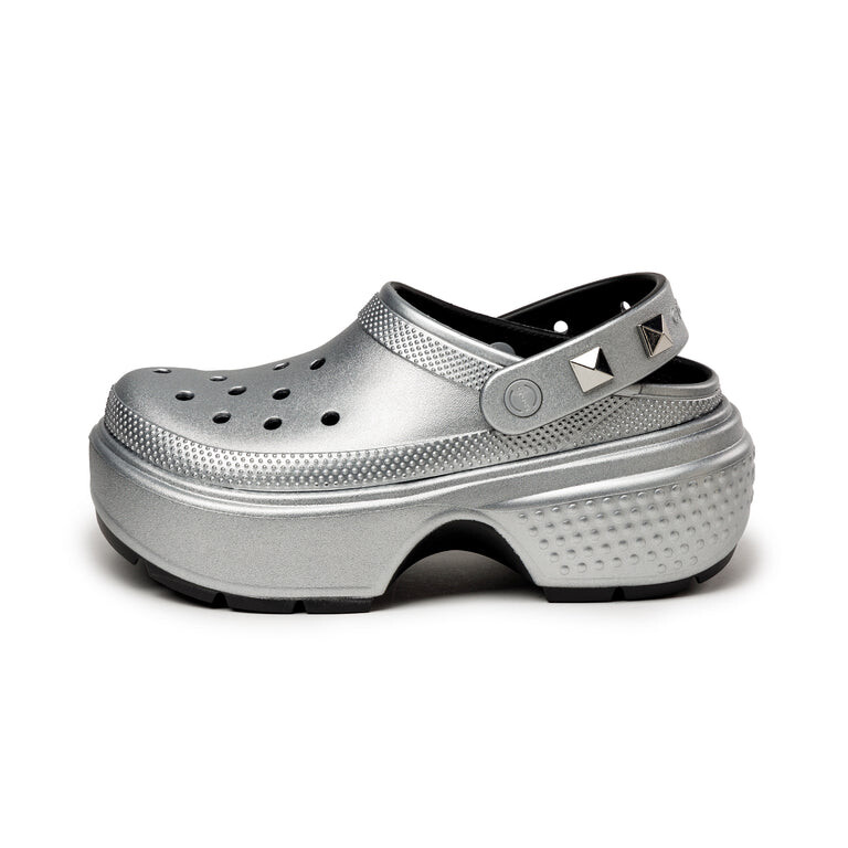 

Сандалии Stomp Metallic Clog Crocs, серебряный