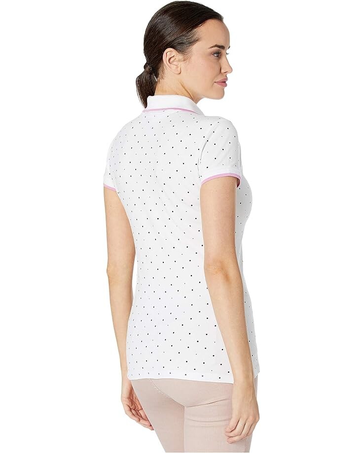 

Поло U.S. POLO ASSN. Dot Print Polo Shirt, цвет Optic White