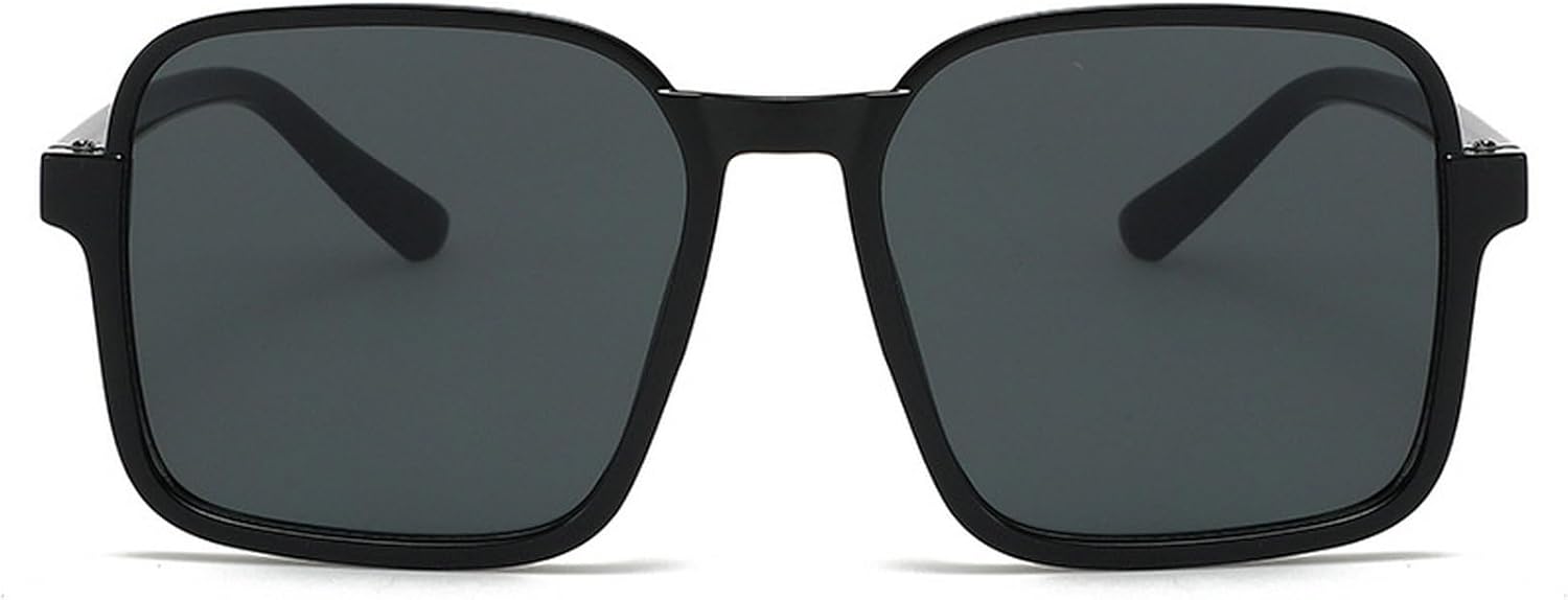 

Винтажные большие квадратные солнцезащитные очки для женщин, модные солнцезащитные очки в полуободковой оправе, женские очки цвета шампанского и оранжевого, с защитой от УФ-излучения UV400 mincl, Black