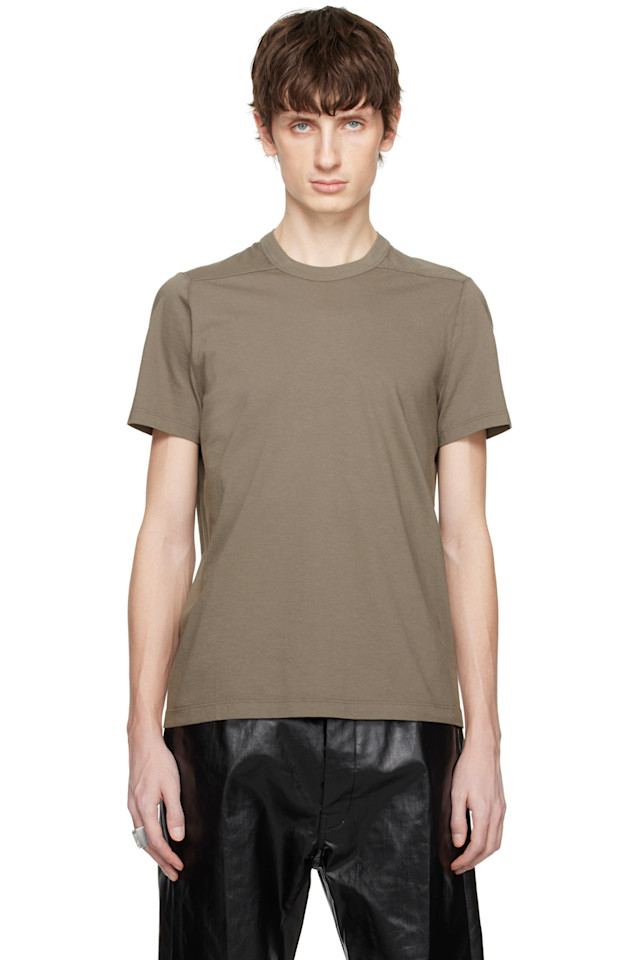 

Футболка короткая Hollywood level Rick Owens, цвет dust