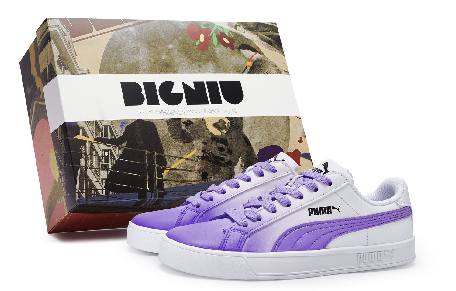 

Кроссовки Puma Smash Vulc Skateboarding Shoes Unisex Low-top Purple, фиолетовый