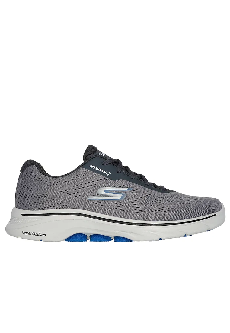 Кроссовки мужские, GO WALK 7, Skechers, синий/серый