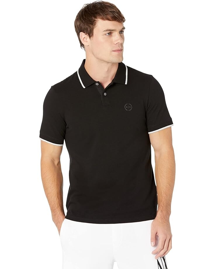 

Поло Armani Exchange Slim Fit Pique Logo, черный