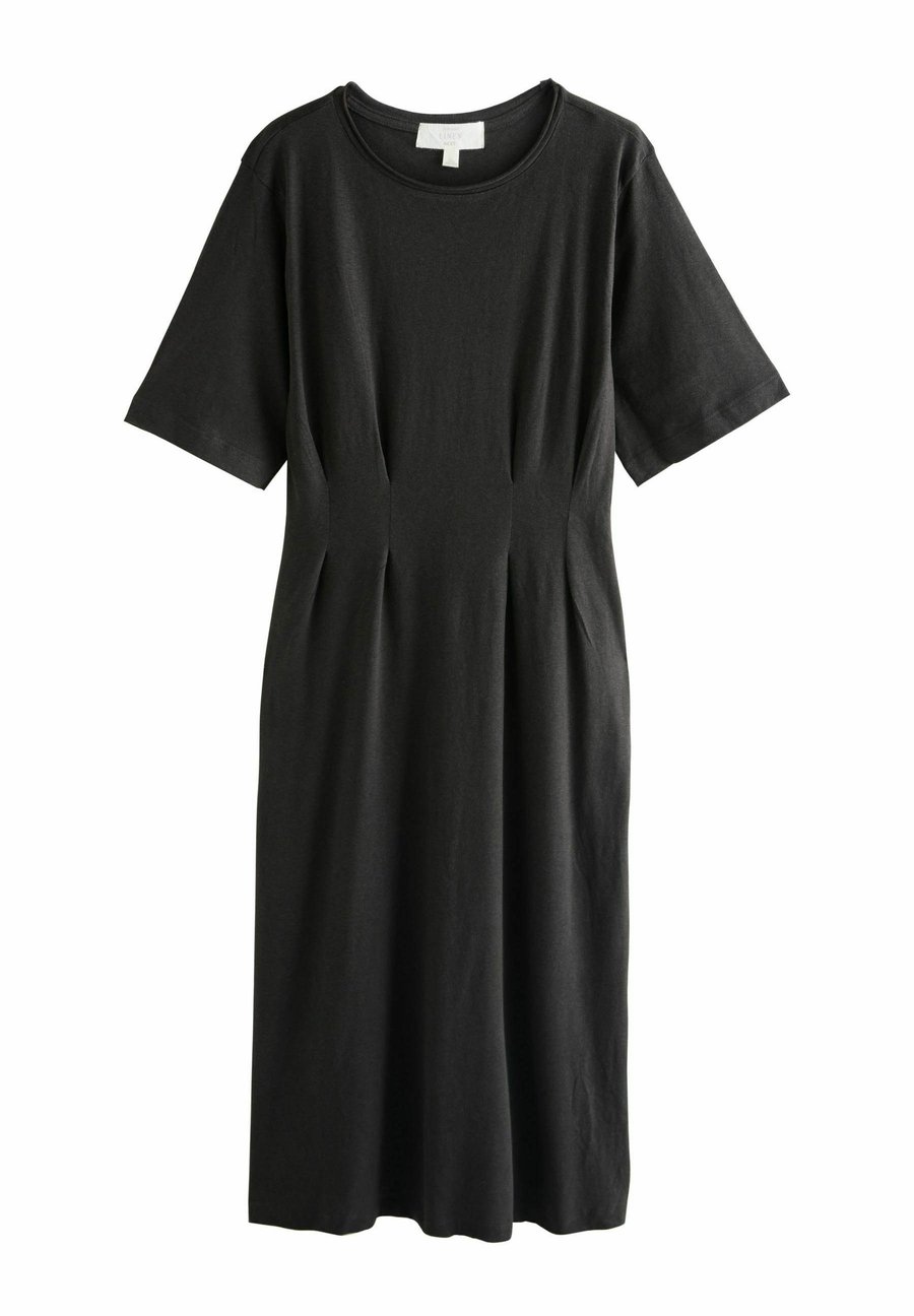 

Платье Next REGULAR FIT-SHORT SLEEVE ROLL EDGE WAISTED, Chocolate Brown/Brown