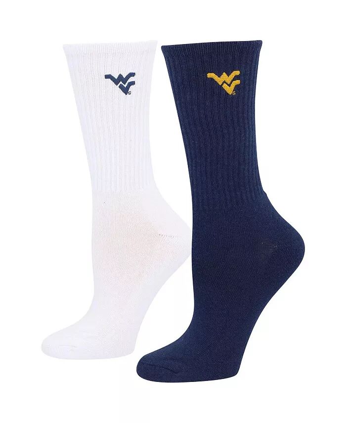 

Женские носки West Virginia Mountaineers, темно-синие, белые, 2 пары, длина четверти ZooZatz