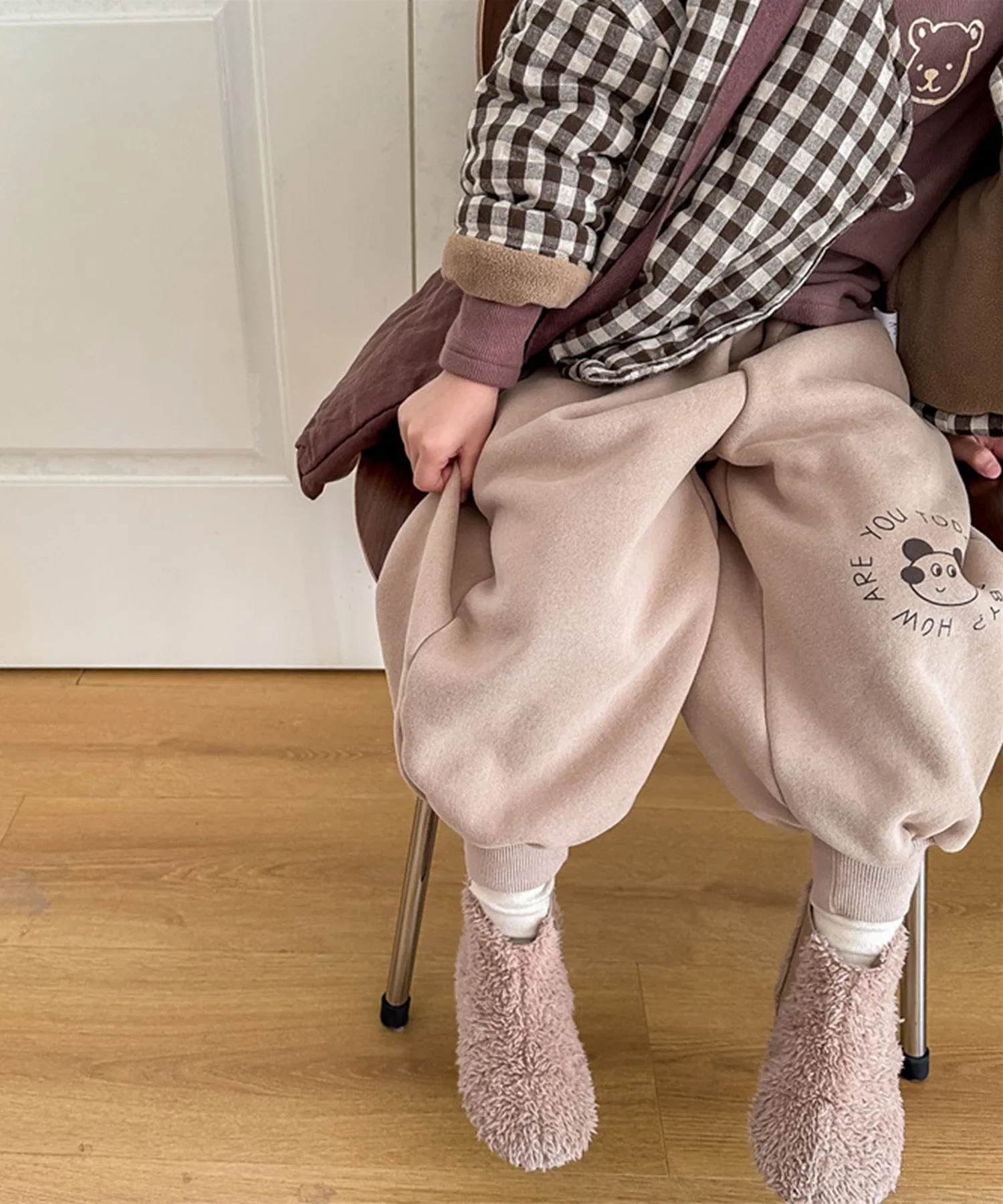 【aimoha-KIDS-】Детская одежда: спортивные штаны на флисовой подкладке с принтом персонажей — фото 3