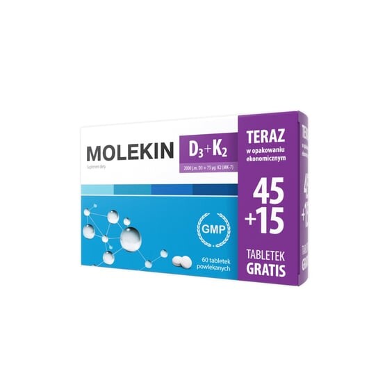 

Natur Produkt, Молекин D3+K2, 60 таблеток