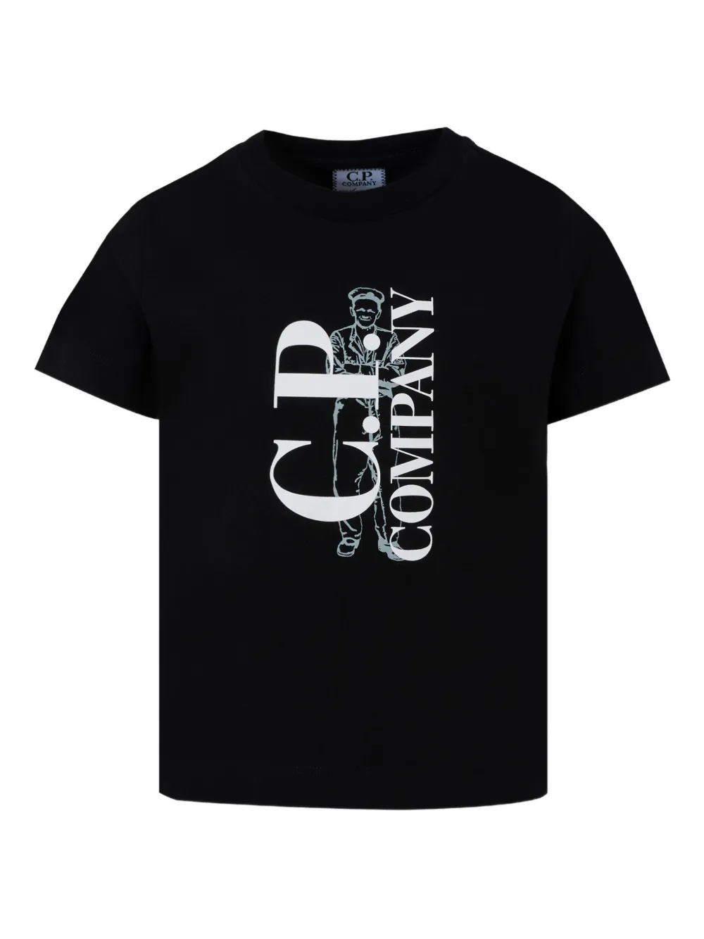 

Футболка с логотипом C.P. Company Kids, черный