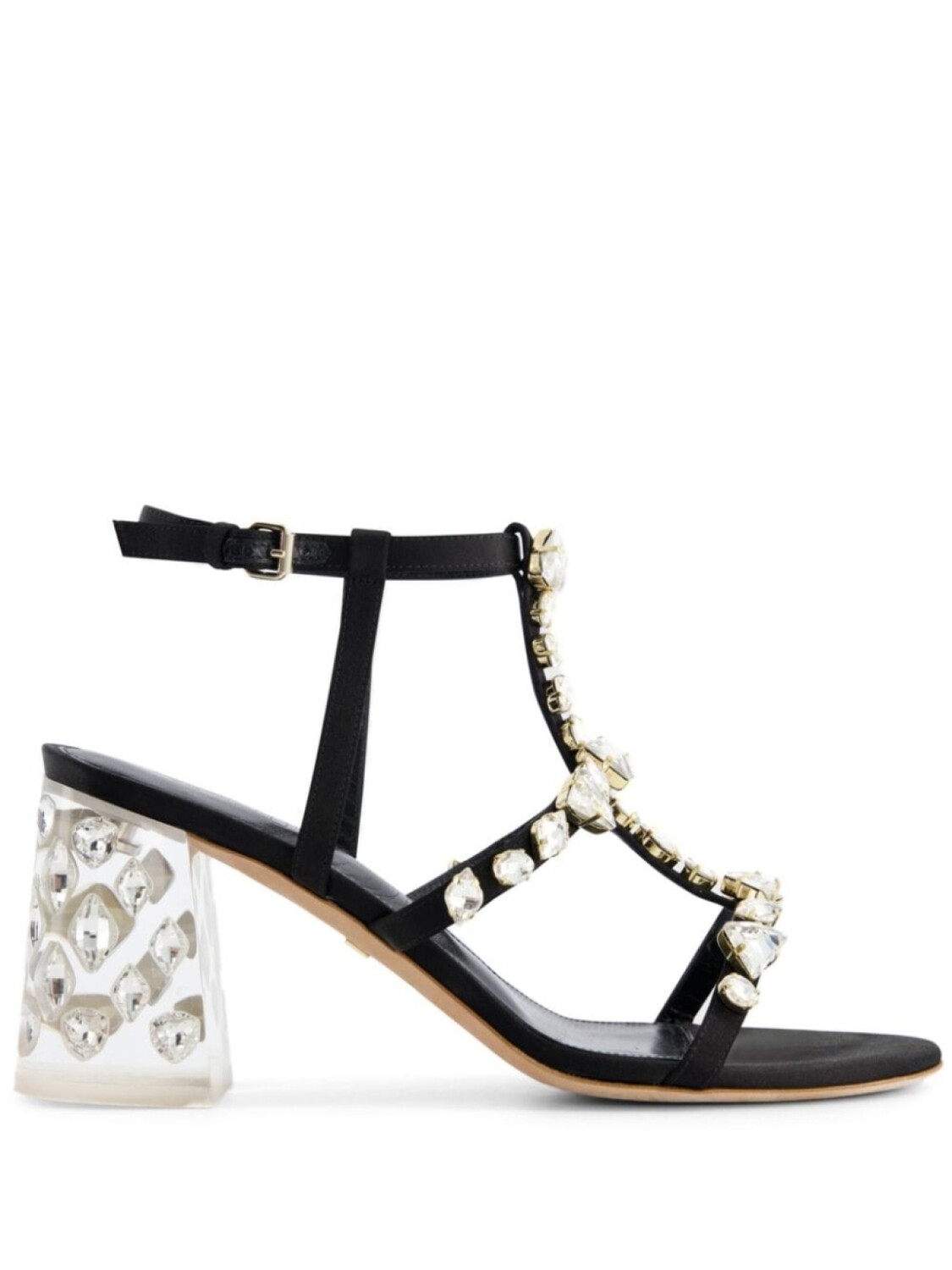 

Атласные босоножки Diamond Dip Giambattista Valli, черный