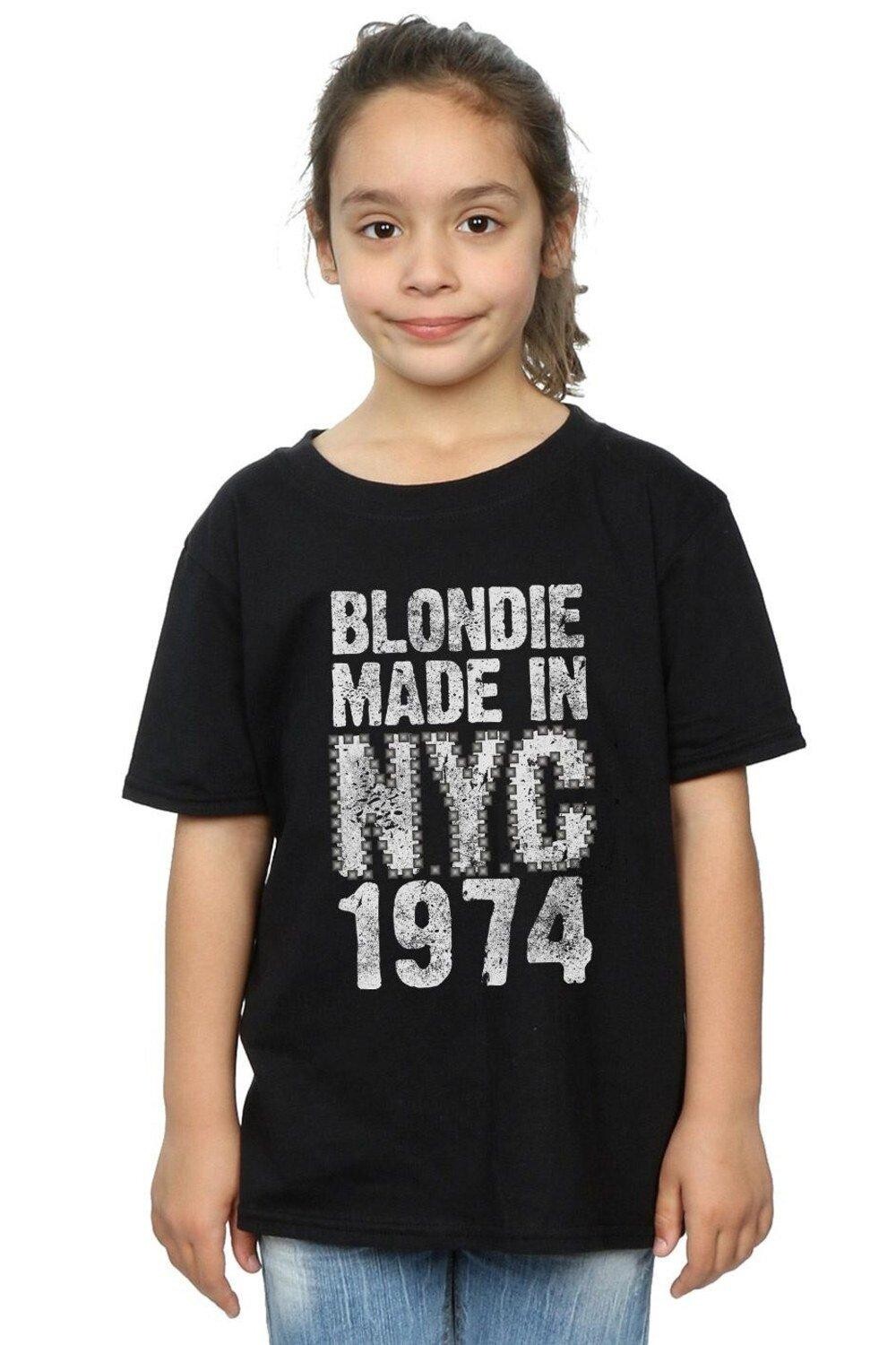 

Хлопковая футболка в стиле панк NYC Blondie, черный