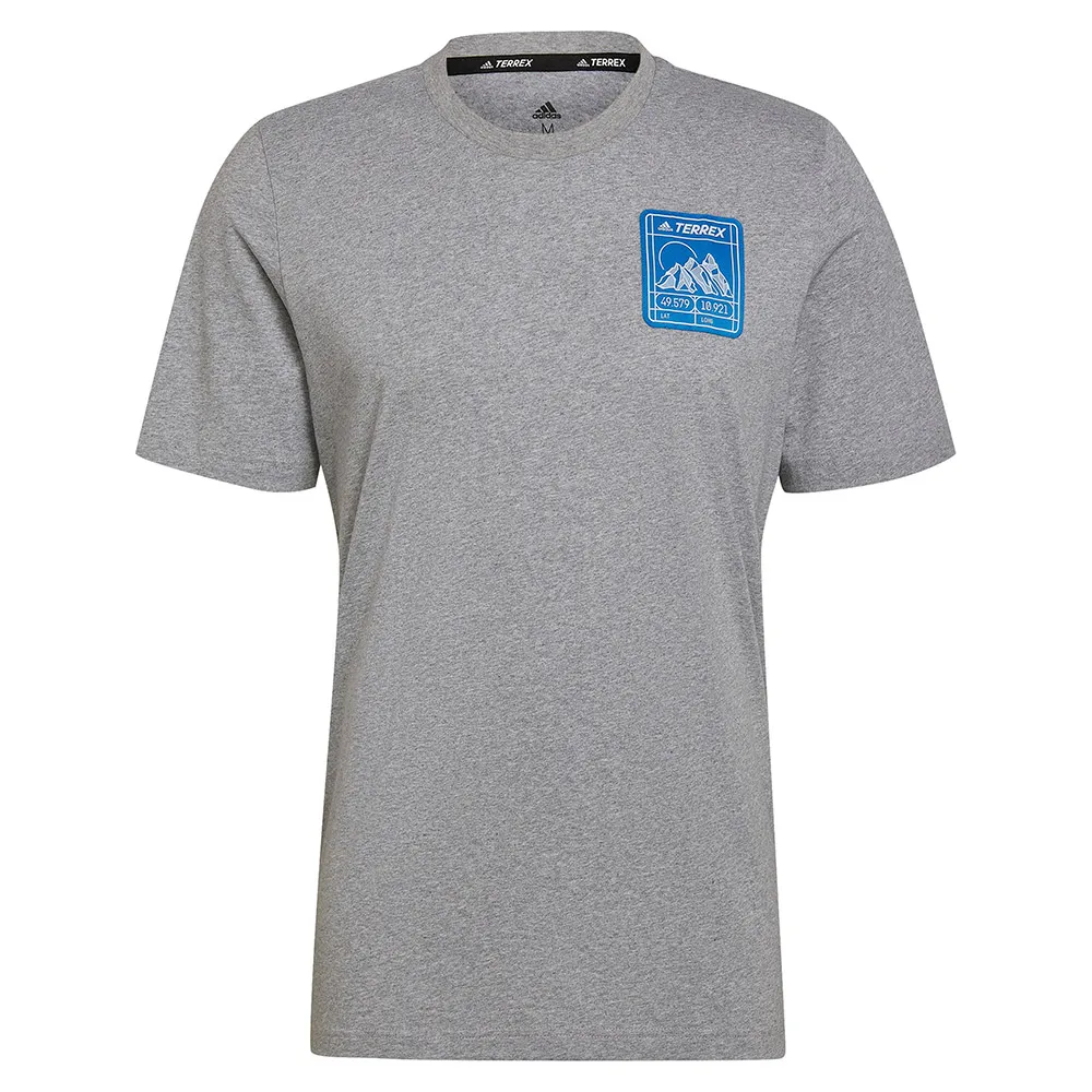

Футболка с коротким рукавом adidas Terrex Patch Mountain Graphic, серый