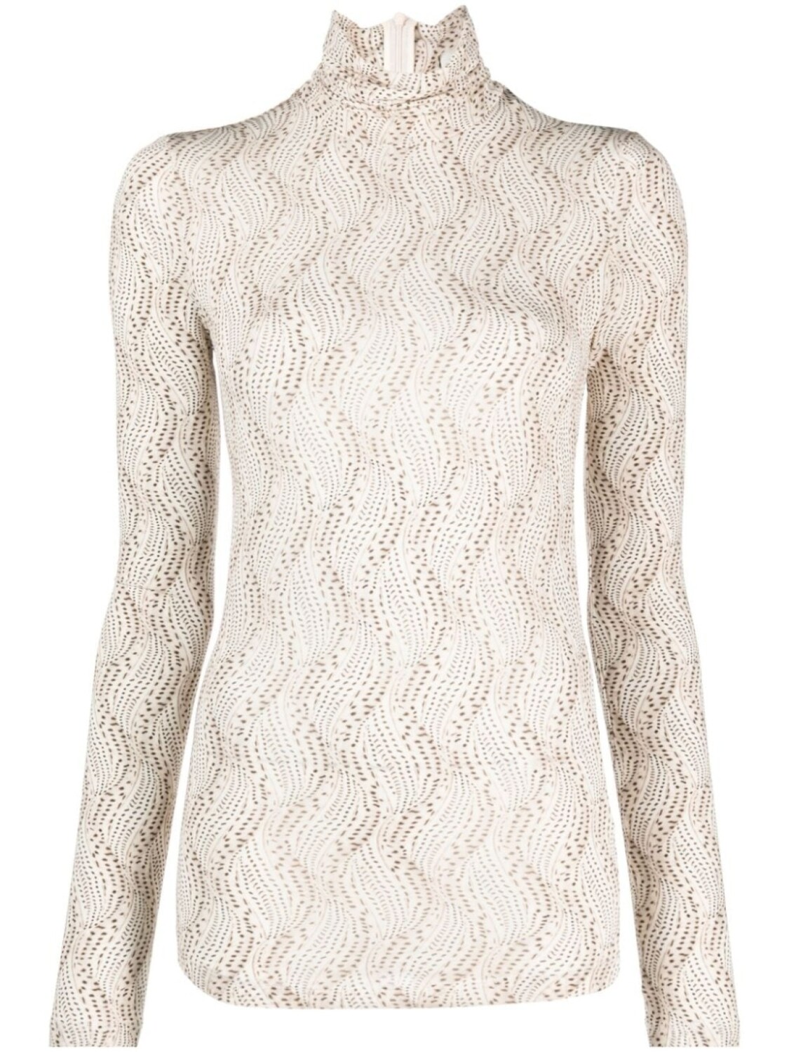 

ISABEL MARANT топ Joyela с высоким воротником и принтом, нейтральный цвет