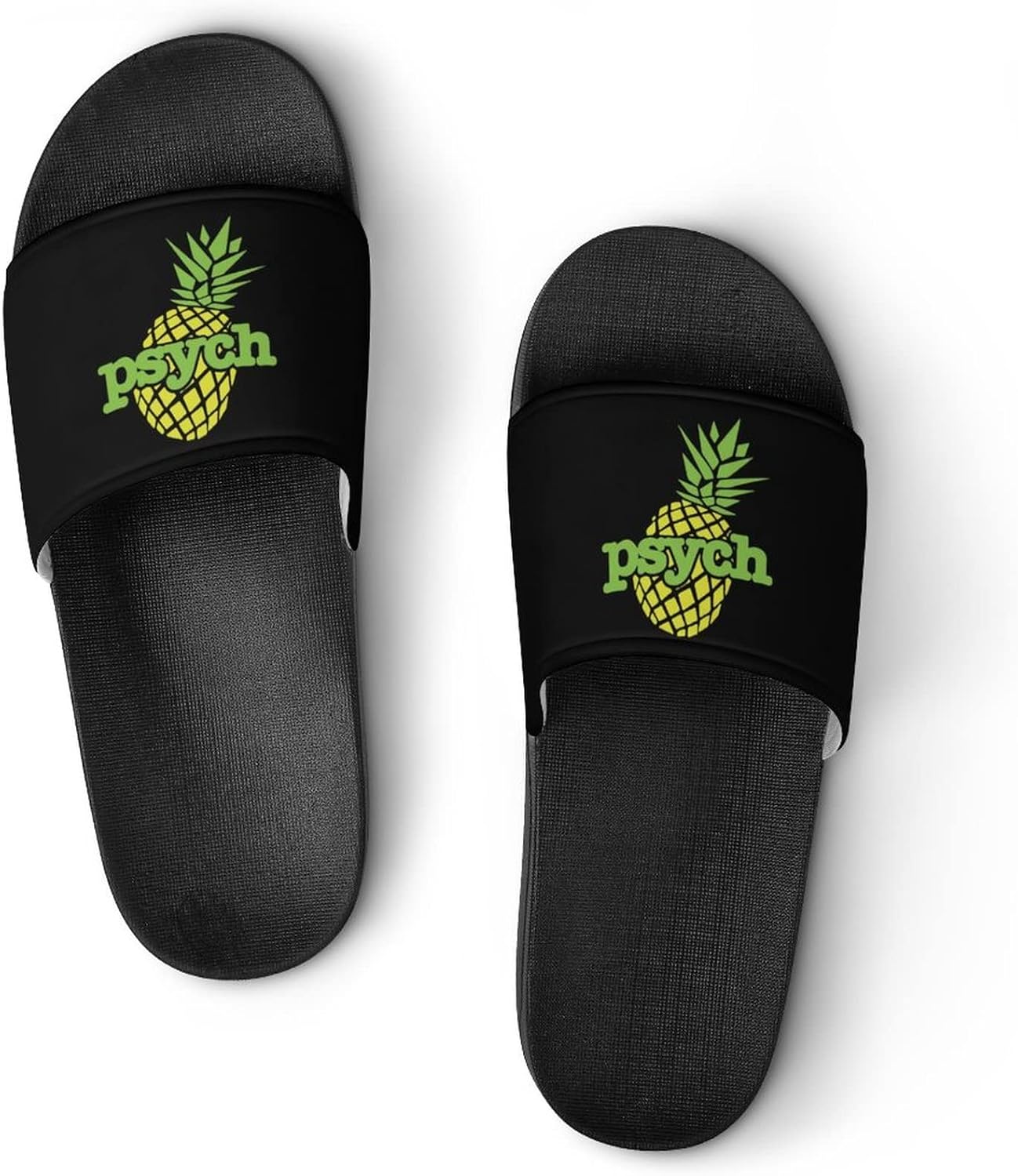 

Домашние тапочки Psych Pineapple с антипригарной подошвой, открытым носком, ПВХ, для душа, модные сандалии для мужчин и женщин Lugyrtwkn, Style