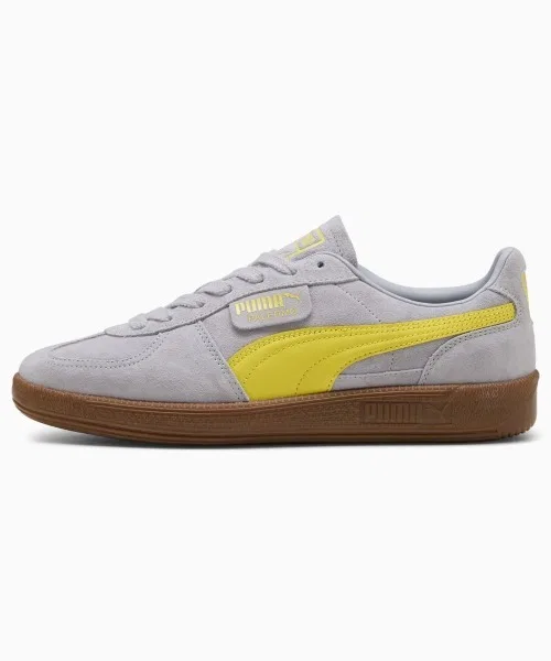 Мужские кроссовки PUMA Palermo с логотипом серые — фото 4