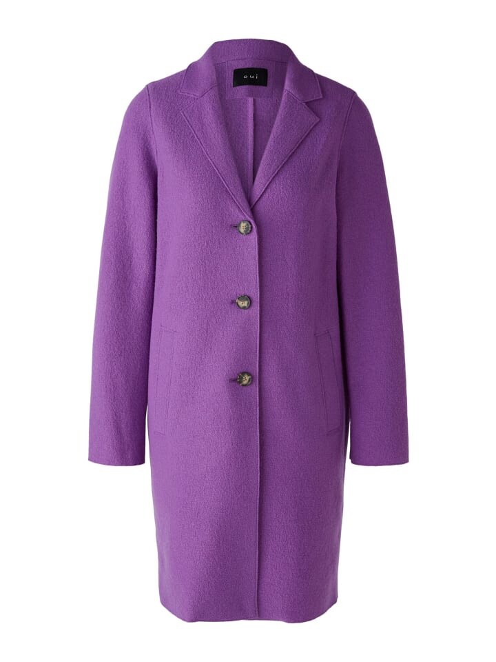 

Шерстяная куртка Oui Mantel MAYSON, цвет bright violet