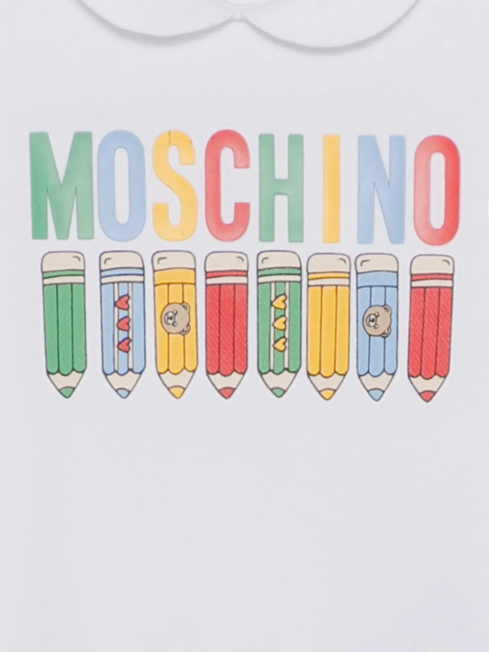 Пижама с тисненным логотипом Moschino Kids, белый — фото 3