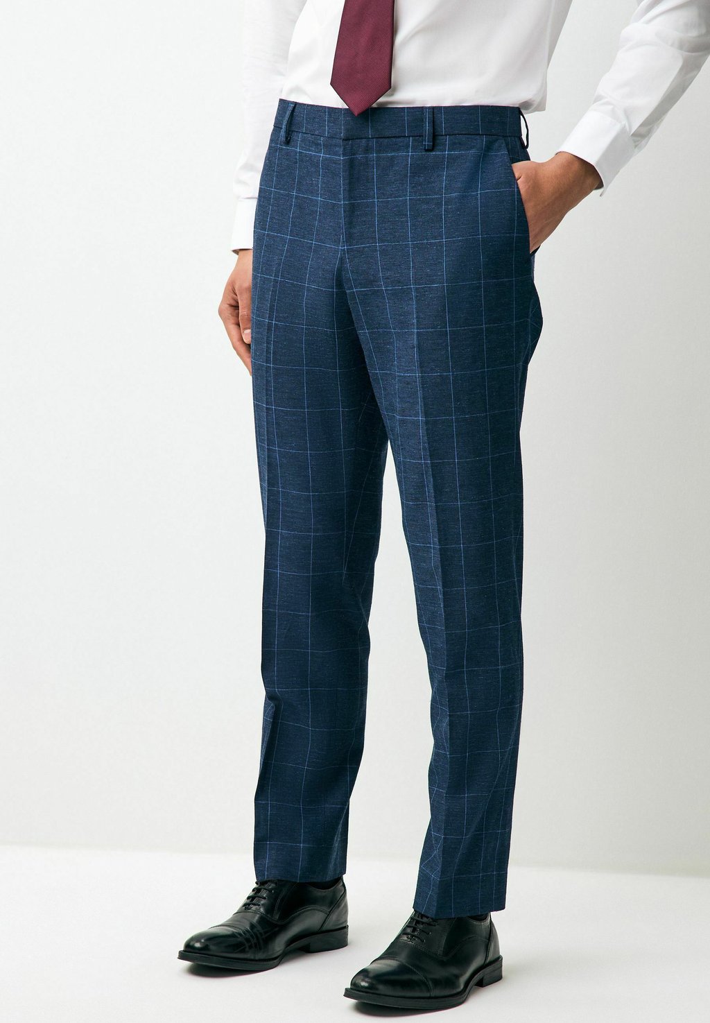 

Брюки REGULAR FIT - CHECK - Suit trousers Next, синий