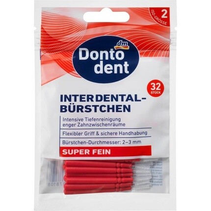 

Межзубные щетки Dontodent красные 0,4 мм ISO 2 32 шт. Generic